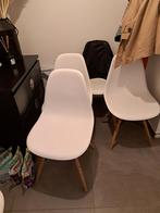 4 chaises assise plastique style Scandinavian, Hout, Vier, Scandinave, Gebruikt