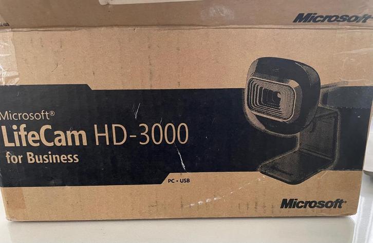 VIER STUKJES Microsoft LifeCam HD-3000 for Business, Computers en Software, Webcams, Nieuw, Bedraad, ChromeOS, MacOS, Windows