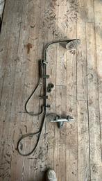 Chrome regendouche met handsproeier en thermostatische kraan, Ophalen, Zo goed als nieuw, Chroom, Kraan
