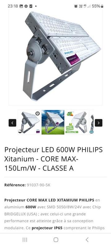 Projecteur led 600 w Philips, Enlèvement, Neuf, 500 watts ou plus, Lampe