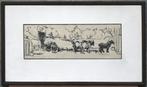 Frans Smeers  1873 - 1960  Tekening   Hooitijd, Antiek en Kunst, Verzenden