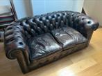 Fauteuils chesterfield en cuir 2 places et 1 place., Maison & Meubles, Fauteuils, 125 cm ou plus, Moins de 75 cm, Enlèvement, Chesterfiel / classique