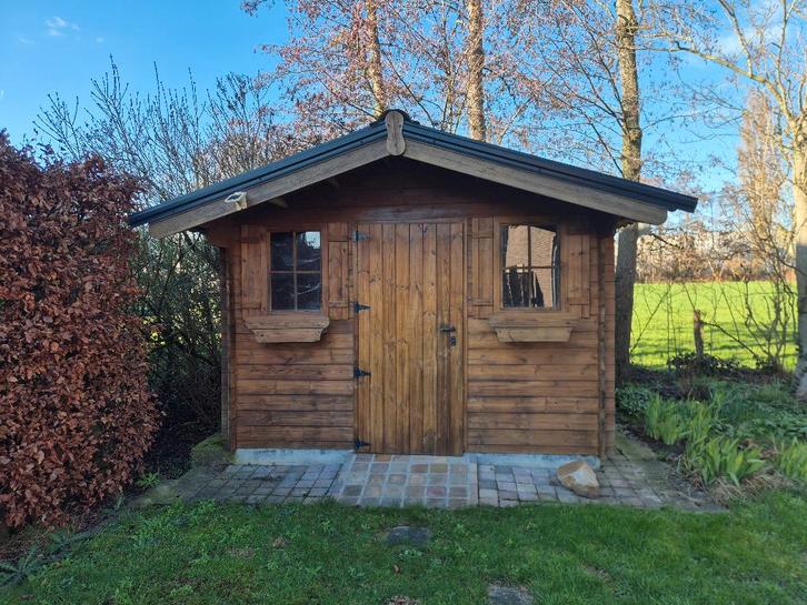 Tuinhuis, Tuin en Terras, Tuinhuizen, Gebruikt, Tuinhuis, Hout, 250 tot 300 cm, 200 tot 400 cm, 2 ramen, Ophalen