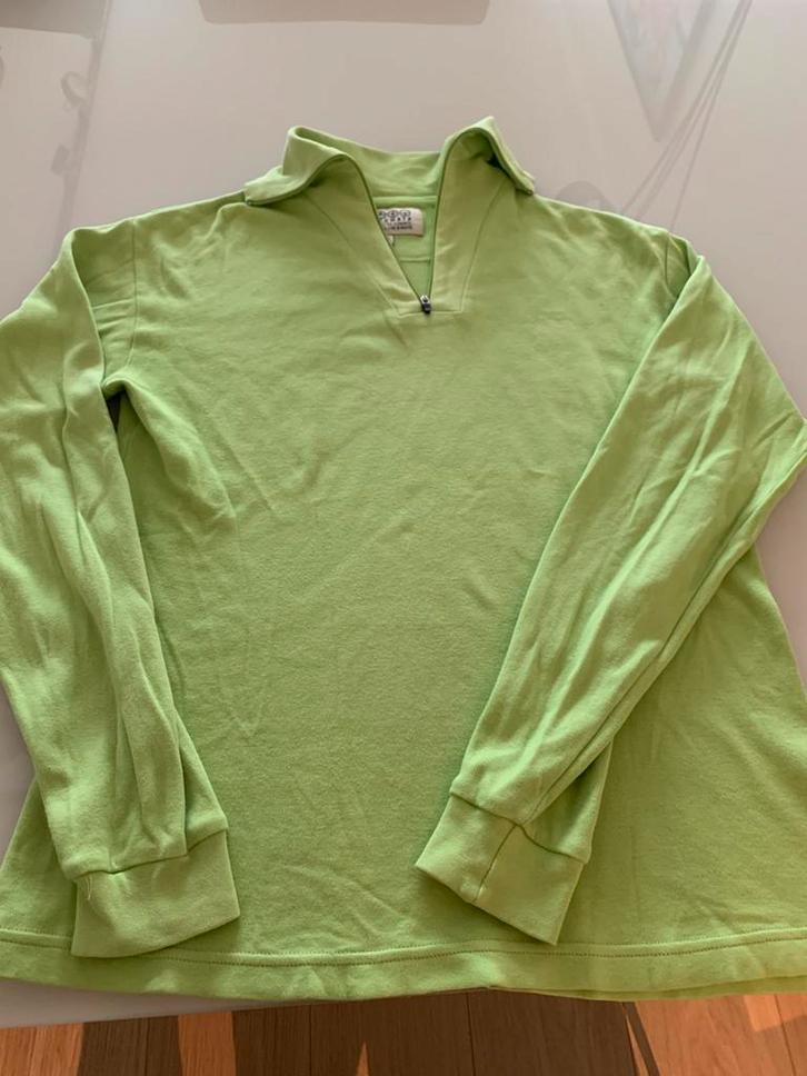 Ski tshirt lange mouw met rits- maat 40 limoengroen, Kleding | Dames, Sportkleding, Zo goed als nieuw, Maat 38/40 (M), Ophalen of Verzenden