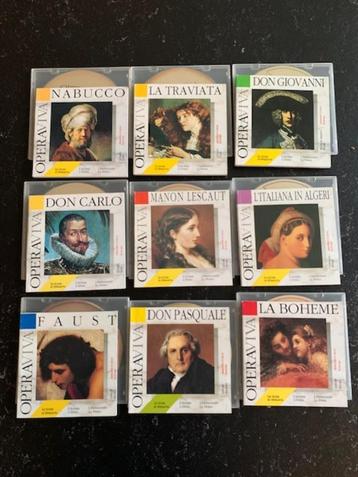 9 CD opera's + boekje met verhaal in Italiaans beschikbaar voor biedingen