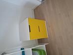 Nachtkastje Ikea, wit met geel, Immo