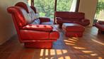Aankondiging: Rode lederen lounge — tweedehands, Ophalen, Gebruikt, Minder dan 75 cm, Moderne & classe
