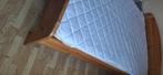 2persoonsbed met matras, Huis en Inrichting, Slaapkamer | Bedden, Ophalen, Gebruikt, Beige, Tweepersoons