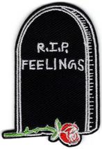 RIP Feelings stoffen opstrijk patch embleem, Collections, Autocollants, Envoi, Neuf