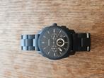 Horloge Fossil zwart, Handtassen en Accessoires, Horloges | Heren, Overige merken, Staal, Staal, Polshorloge