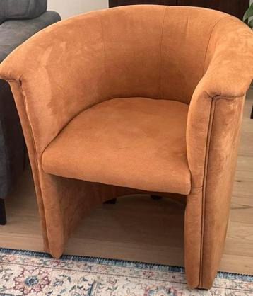 Oranje  Fluweel zetel 2X (per stuk 40€), Enlèvement, Comme neuf
