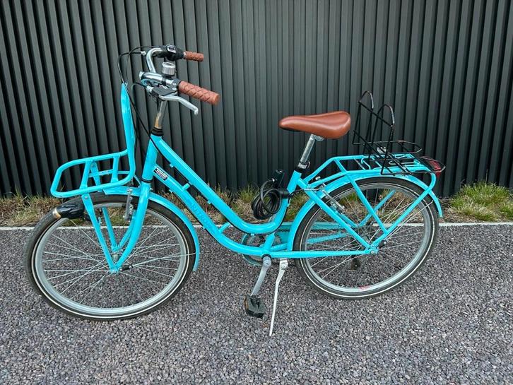 RETRO 24 INCH 6 Speed LICHTBLAUW, Fietsen en Brommers, Fietsen | Meisjes, Gebruikt, 24 inch, Handrem, Versnellingen, Ophalen