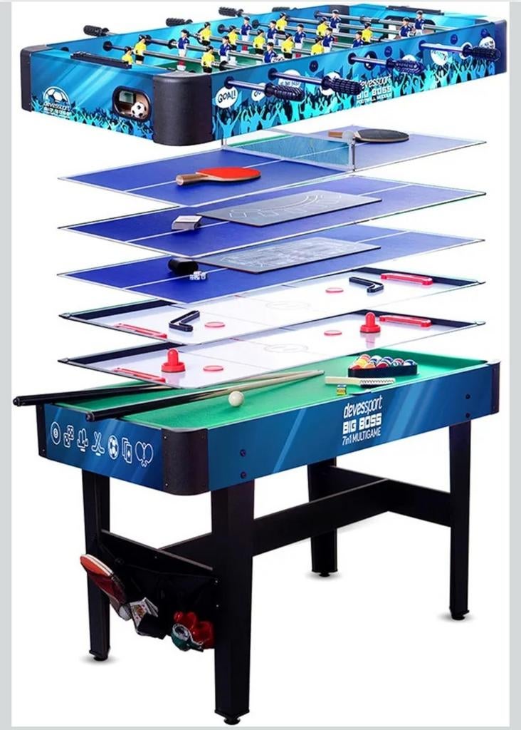 Table Multijeux 7-en-1 Devessport - Complète