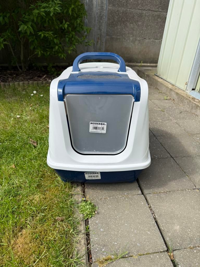 Grand bac à litière Moderna Flip Cat bleu, Animaux & Accessoires, Enlèvement, Utilisé, Fermé