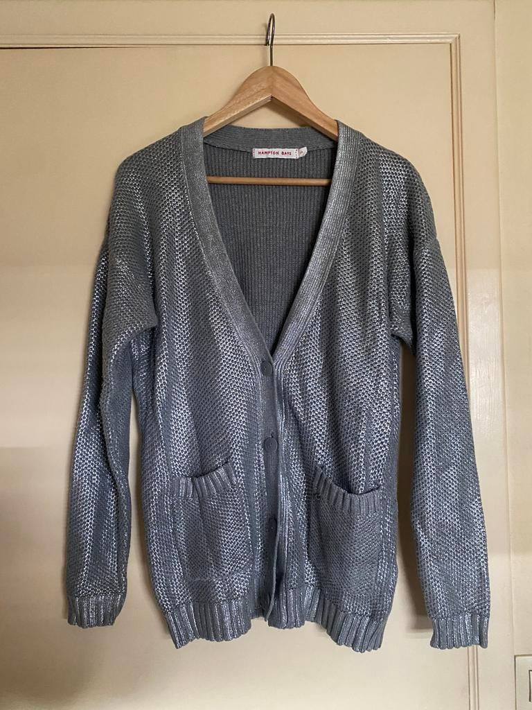 Hampton Bays - pull argenté/brillant - taille S, Enlèvement ou Envoi, Comme neuf, Taille 36 (S), Autres couleurs