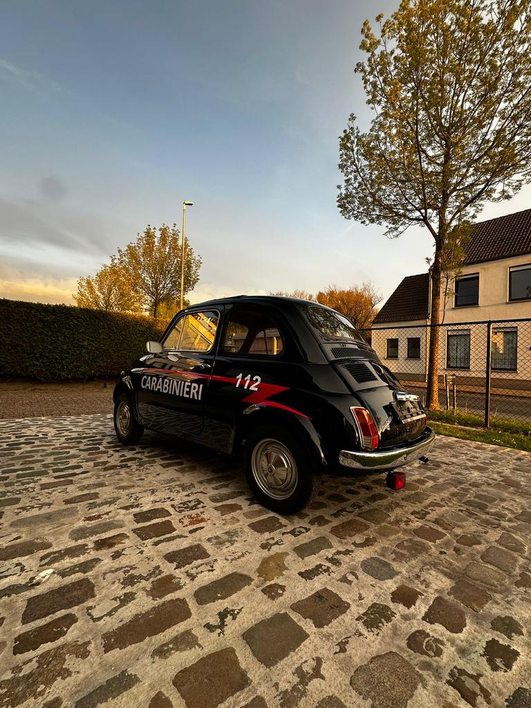 500 Cabriodak!!!!!!, 4 zetels, Blauw, Handgeschakeld, 2 deurs