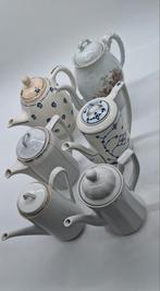 Set van 6 vintage thee en koffiepotten., Ophalen of Verzenden