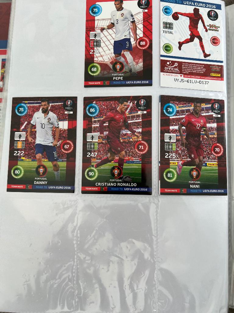Panini Euro 2016 kaarten + plastic map, Enlèvement ou Envoi, Comme neuf, Cartes de joueur