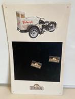 Vintage reclamebord gemaakt van plaatstaal van Ijsboerke, Verzamelen, Ophalen of Verzenden, Nieuw, Reclamebord