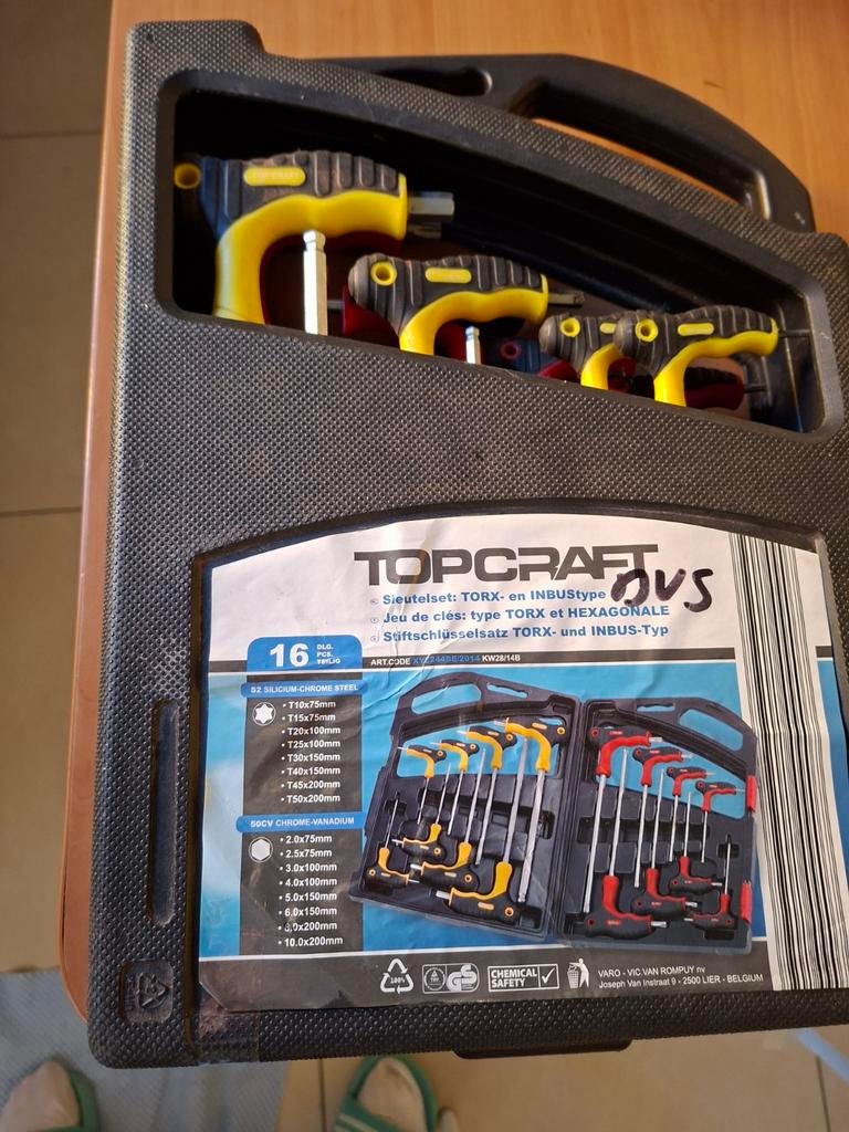 Sleutelset torx en inbustype, Ophalen