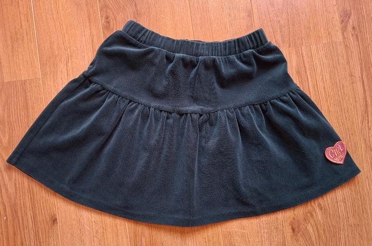 Mini Rebels donkergroen velours rokje 140, Kinderen en Baby's, Kinderkleding | Maat 140, Zo goed als nieuw, Meisje, Jurk of Rok