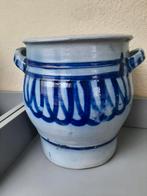 Bloempot Blauw H 24cm Opening: 17,5 cm, Tuin en Terras, Ophalen, Gebruikt, Rond, Minder dan 40 cm