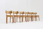 Ensemble de 6 chaises de salle à manger vintage danoises du, Enlèvement ou Envoi