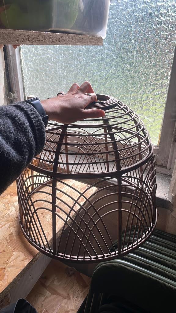 Donker bruine lampenkap, Maison & Meubles, Lampes | Abat-jour, Enlèvement, Comme neuf