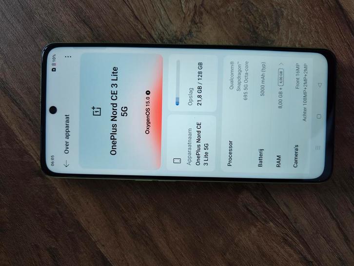 Oneplus nord CE3 lite, Telecommunicatie, Mobiele telefoons | Overige merken, Gebruikt, Zonder abonnement, Met simlock, Overige modellen