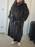 Luxe nerts bontjas – donkerbruin/zwart – maat 44 – als nieuw, Kleding | Dames, Jassen | Winter, Ophalen of Verzenden, Maat 46/48 (XL) of groter