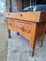 Oude slagerstafel kapblok, Enlèvement