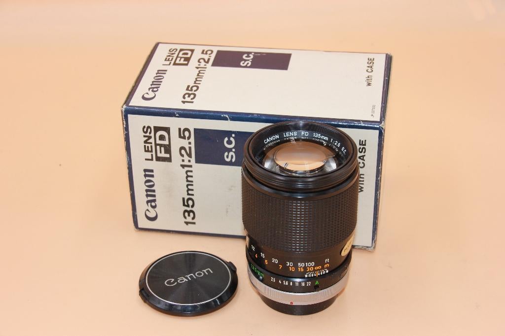 CANON FD 135/2.5 EN BOITE, Enlèvement ou Envoi, Utilisé, Reflex miroir, Canon