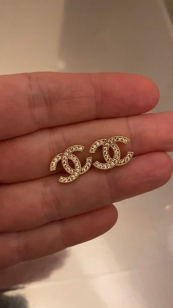 Boucles d'oreilles CC, Bijoux, Sacs & Beauté, Boucles d'oreilles, Neuf, Or, Avec cristal, Autres matériaux