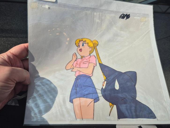 Celluloid Sailor Moon, Antiek en Kunst, Kunst | Schilderijen | Modern, Ophalen of Verzenden