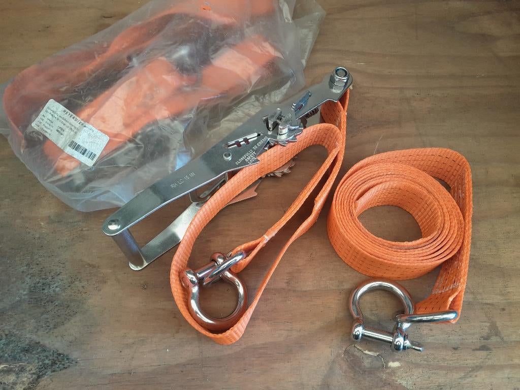 2 st Prof Meyerdiercks RVS spanbanden met C-sluiting Nieuw, Auto diversen, Ophalen, Nieuw