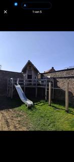 Speelhuis douglas hout, Kinderen en Baby's, Speelgoed | Buiten | Speeltoestellen, Ophalen, Zo goed als nieuw, Glijbaan