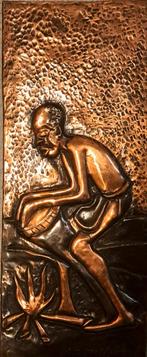 Panneau mural en cuivre — Signé « KANIMA », Enlèvement, Cuivre