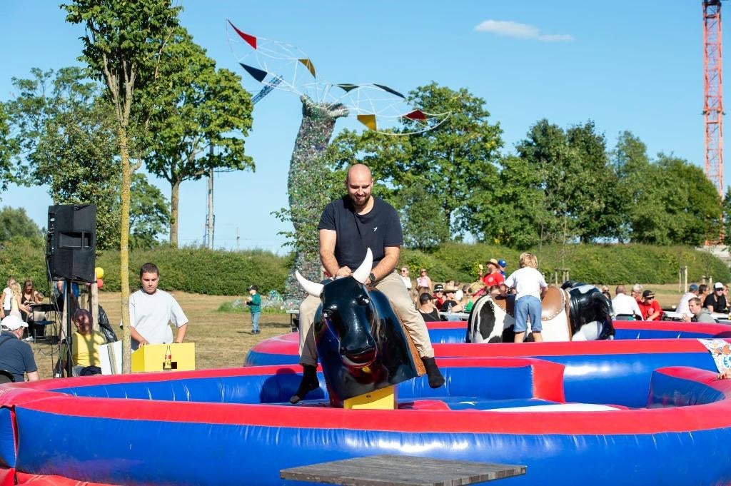 250€ INCL BTW  attractie verhuur rodeo stieren - kindermolen, Hobby en Vrije tijd, Ophalen of Verzenden, Zo goed als nieuw