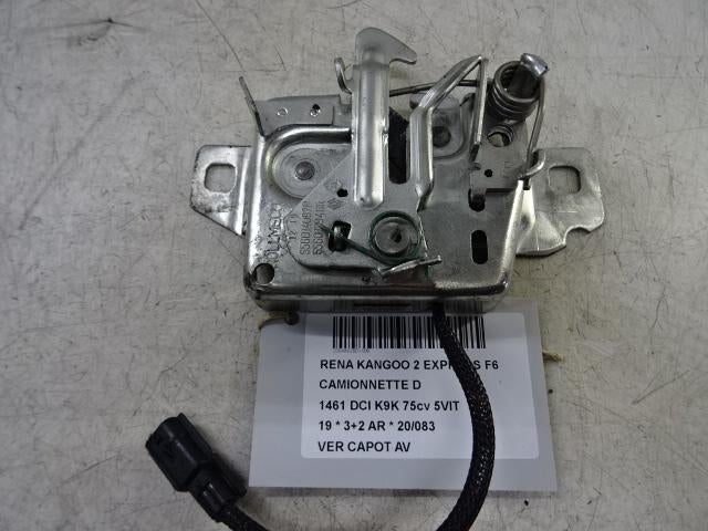 SERRURE CAPOT Renault Kangoo Express (FW) (656013946R), Autos : Pièces & Accessoires, Carrosserie & Tôlerie, Utilisé, Renault