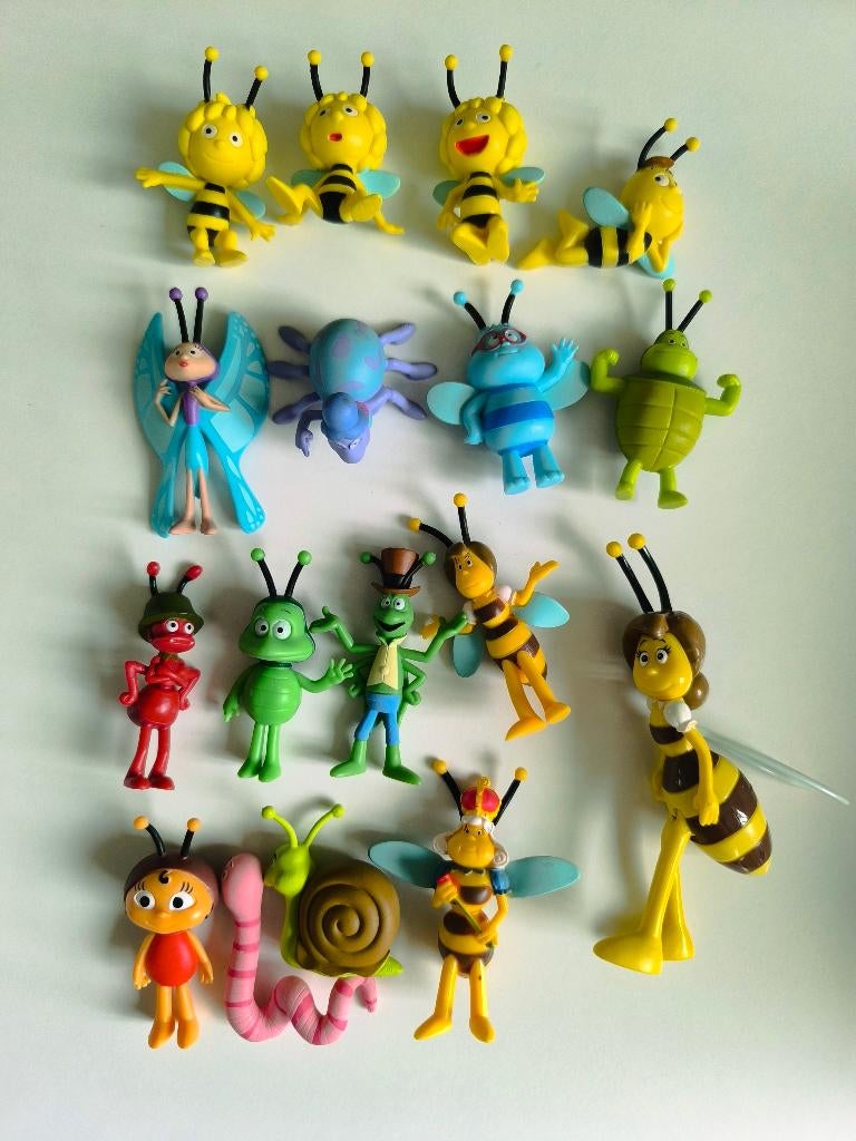 Maja de bij figuurtjes (6 cm hoogte) set (17 stuks), Ophalen of Verzenden, Zo goed als nieuw