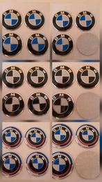 4 x 56 mm Bmw stickers blauw of zwart wit , 50 jaar editie, Auto diversen, Autostickers, Ophalen of Verzenden