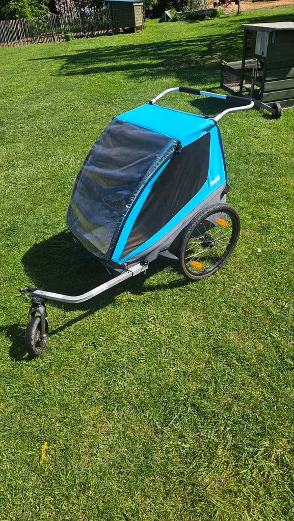 Fiets en wandelaars voor 2 kindjes, Ophalen