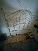 Cadre de lit en fer forgé blanc 1 personne, Maison & Meubles, Chambre à coucher | Lits, Une personne, Enlèvement, Utilisé, Blanc