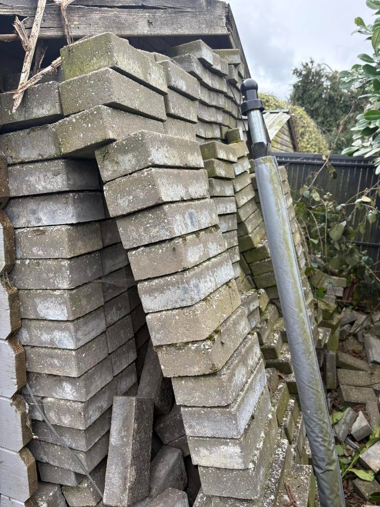 Pavés en beton., Jardin & Terrasse, Pavé & Dalles, Béton, Enlèvement, Utilisé, Briques