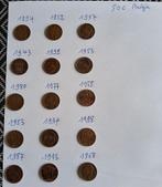 15 munten van, 50 Centimes, België, Postzegels en Munten, Ophalen, Setje