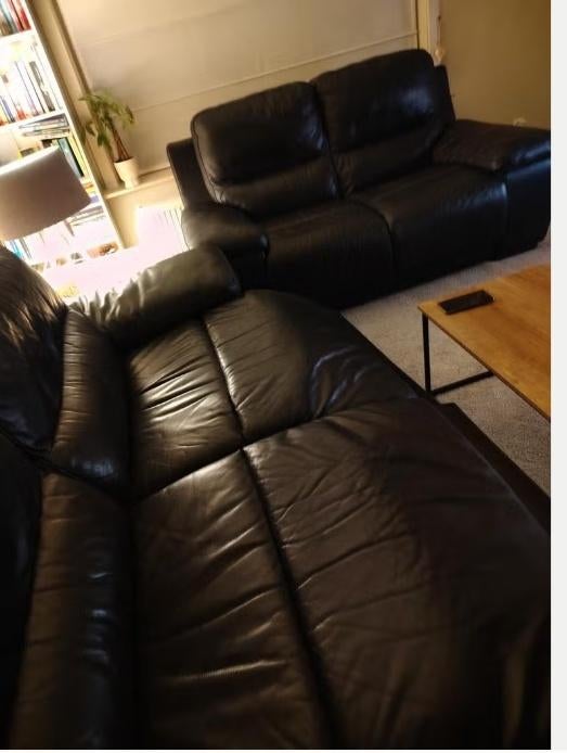 zetel, Ophalen, 250 tot 300 cm, Gebruikt, Leer