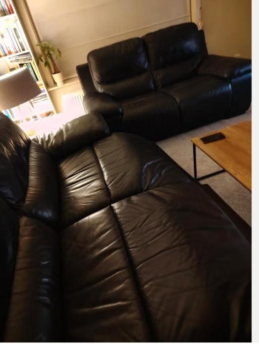 sofa, Maison & Meubles, Canapés | Salons, Utilisé, Banc droit, Quatre personnes ou plus, 250 à 300 cm, Cuir, Enlèvement