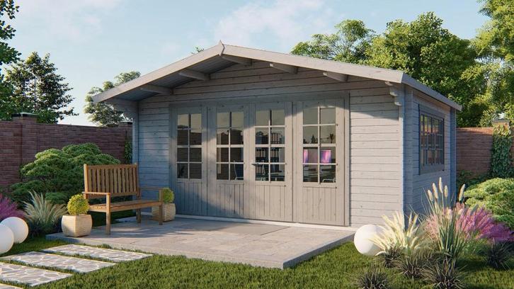 Blokhut - Tuinhuis Newcastle | 58 mm | vuren onbehandeld, Hobby & Loisirs créatifs, Hobby & Loisirs Autre, Neuf, Envoi