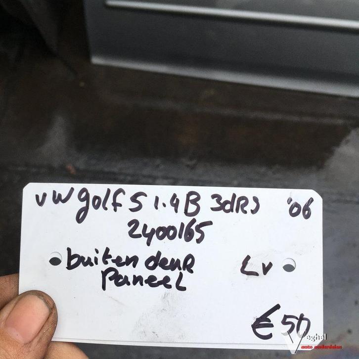 Vw Golf 5 1.4B 3drs 2006 Wagennr 2400165  Deurpaneel buiten, Auto-onderdelen, Carrosserie, Gebruikt, Ophalen