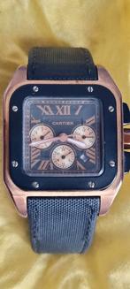 Santos de Cartier Rep.automatic, Handtassen en Accessoires, Horloges | Heren, Staal, Polshorloge, Kunststof, Zo goed als nieuw